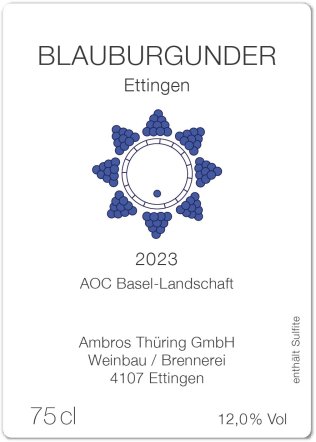 Ettinger Blauburgunder (Ambros Thüring ) 75cl Kar. 6