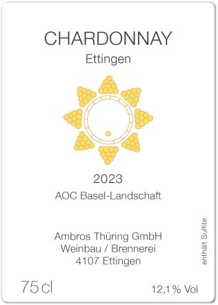 Ettinger Chardonnay (Ambros Thüring) 75cl Kar. 6