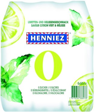 Henniez 0Kcal Limetten und Melissengeschmack 50cl Tray 4x6