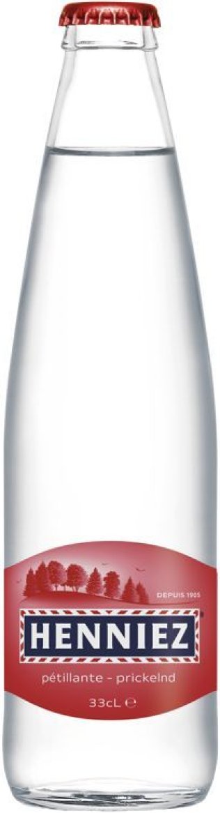 Henniez rot mit viel CO2 Glas 33cl Har. 24