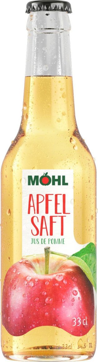 Möhl Apfelsaft hell Glas 30cl Har.