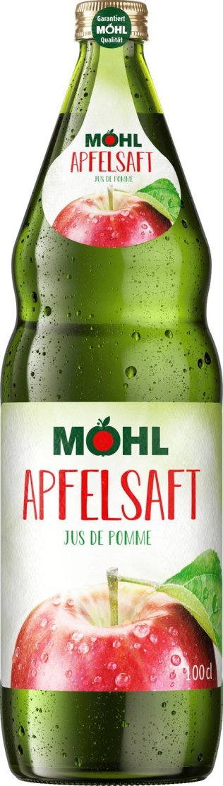 Möhl Apfelsaft hell Glas 100cl Har. 12
