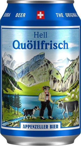 Appenzeller Quöllfrisch Lager hell Dose 33cl Kar. 24