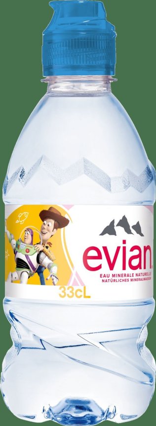 Evian Sportcap PET 33cl Tray 12