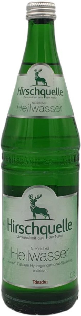 Hirschquelle Heilwasser Glas 75cl Har. 12