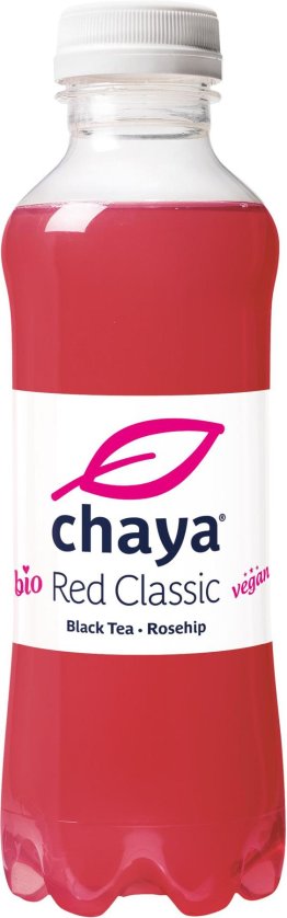 Chaya Red Classic Black Tea Rosehip Bio 50cl Tray 12