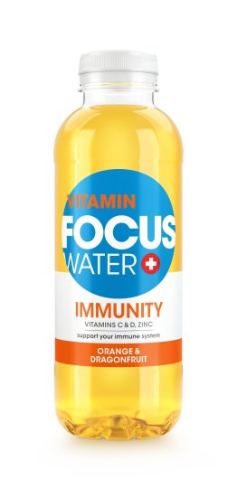 Focuswater Immunity (Orange & Drachenfrucht) 50cl Tray 12