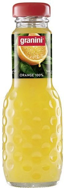 Granini Orange mit Fruchtfleisch reiner Saft Glas 20cl Har. 24