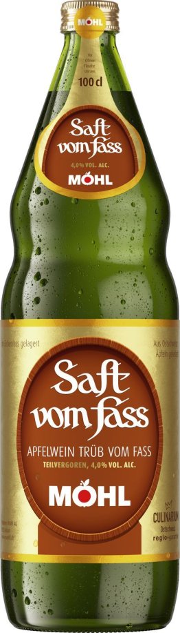 Möhl Saft vom Fass trüb Glas 100cl Har. 12