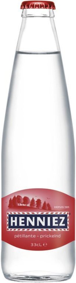 Henniez rot mit viel CO2 Glas 33cl Har. 24