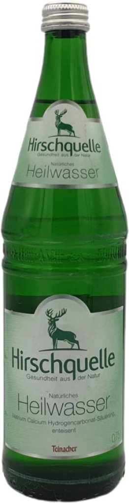 Hirschquelle Heilwasser Glas 75cl Har. 12