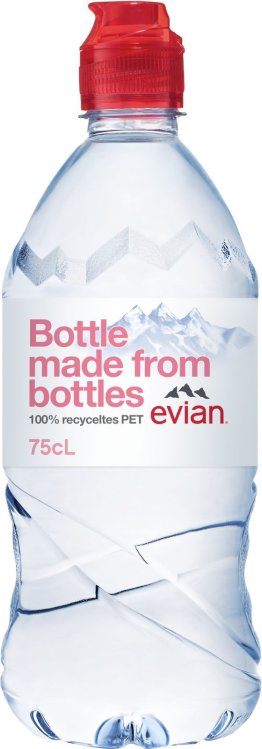 Evian PET 75cl Tray 6