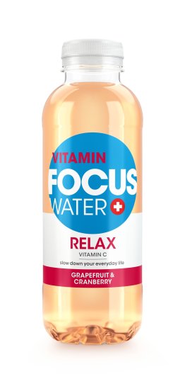 Focuswater Relax (Grapefruit & Cranberry) 50cl Tray 12